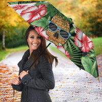 Pineapple Skull Aloha Hawaii Umbrella Summer Vibes Tropical Seamless Pattern - Polynesian Pride