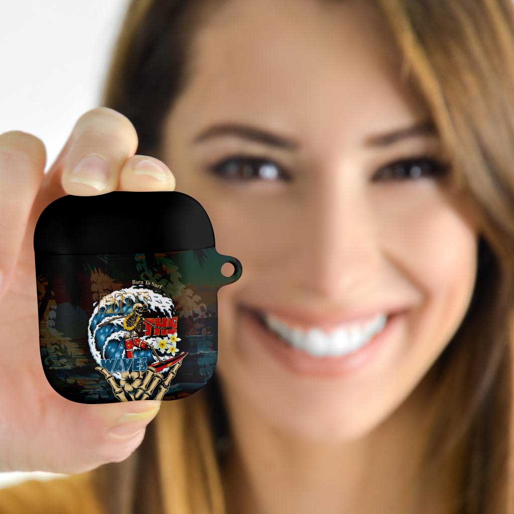 Aloha Hawaii Surfing Skull AirPods Case Shaka Skeleton Ride The Waves - Polynesian Pride