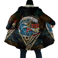Aloha Hawaii Surfing Skull Cloak Shaka Skeleton Ride The Waves - Polynesian Pride