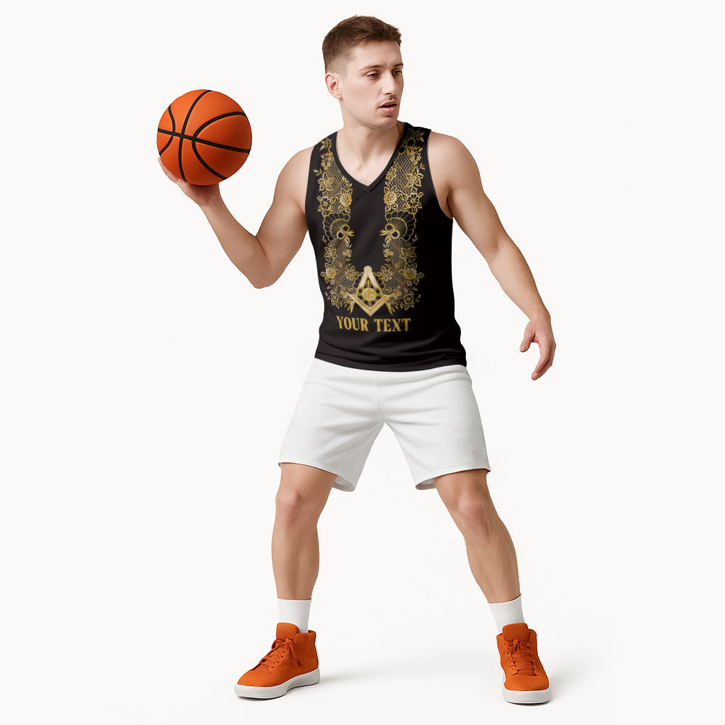 Personalised Filipino Freemasonry Basketball Jersey Masonic Barong Tagalog Inspired Ivory White LT14 - Polynesian Pride