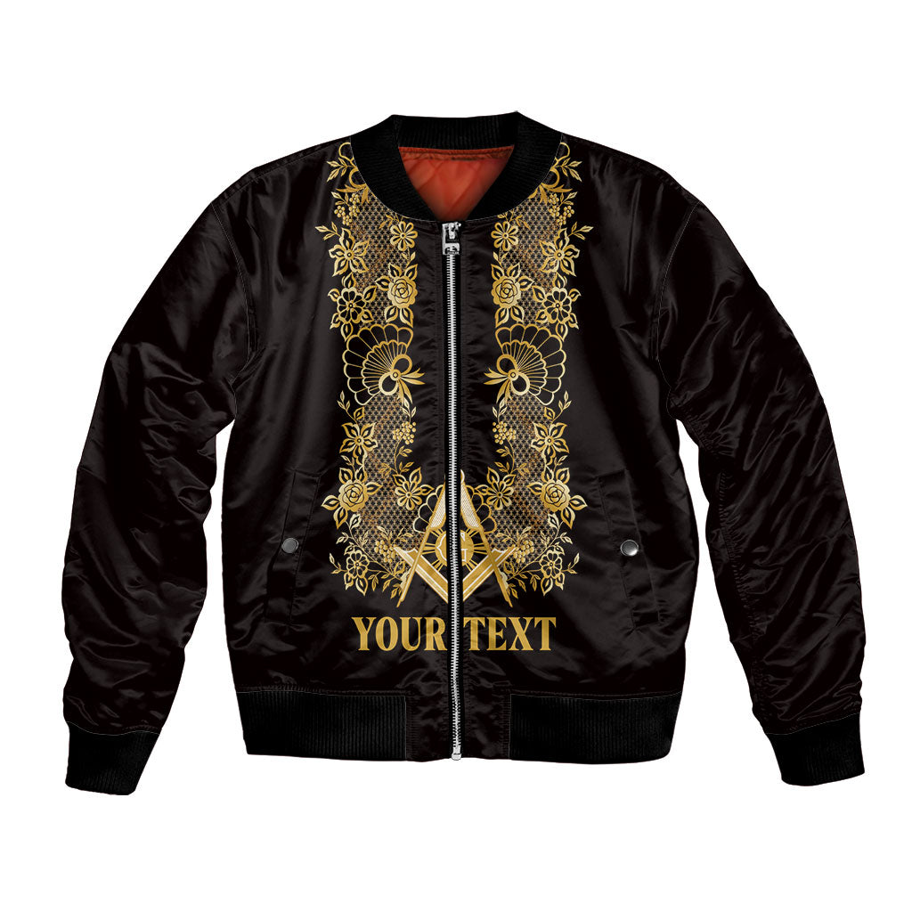 Personalised Filipino Freemasonry Bomber Jacket Masonic Barong Tagalog Inspired Ivory White LT14 Unisex Ivory White - Polynesian Pride