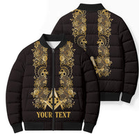 Personalised Filipino Freemasonry Bomber Puffer Jacket Masonic Barong Tagalog Inspired Ivory White LT14 - Polynesian Pride