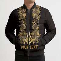 Personalised Filipino Freemasonry Bomber Puffer Jacket Masonic Barong Tagalog Inspired Ivory White LT14 - Polynesian Pride