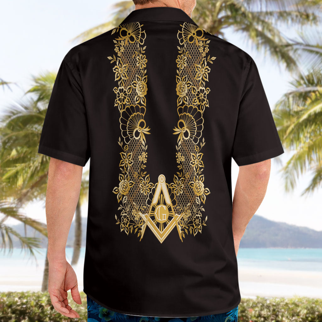 Personalised Filipino Freemasonry Hawaiian Shirt Masonic Barong Tagalog Inspired Ivory White LT14 - Polynesian Pride