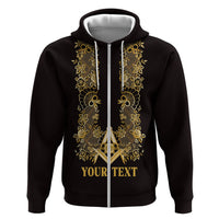 Personalised Filipino Freemasonry Hoodie Masonic Barong Tagalog Inspired Ivory White LT14 Zip Hoodie Ivory White - Polynesian Pride