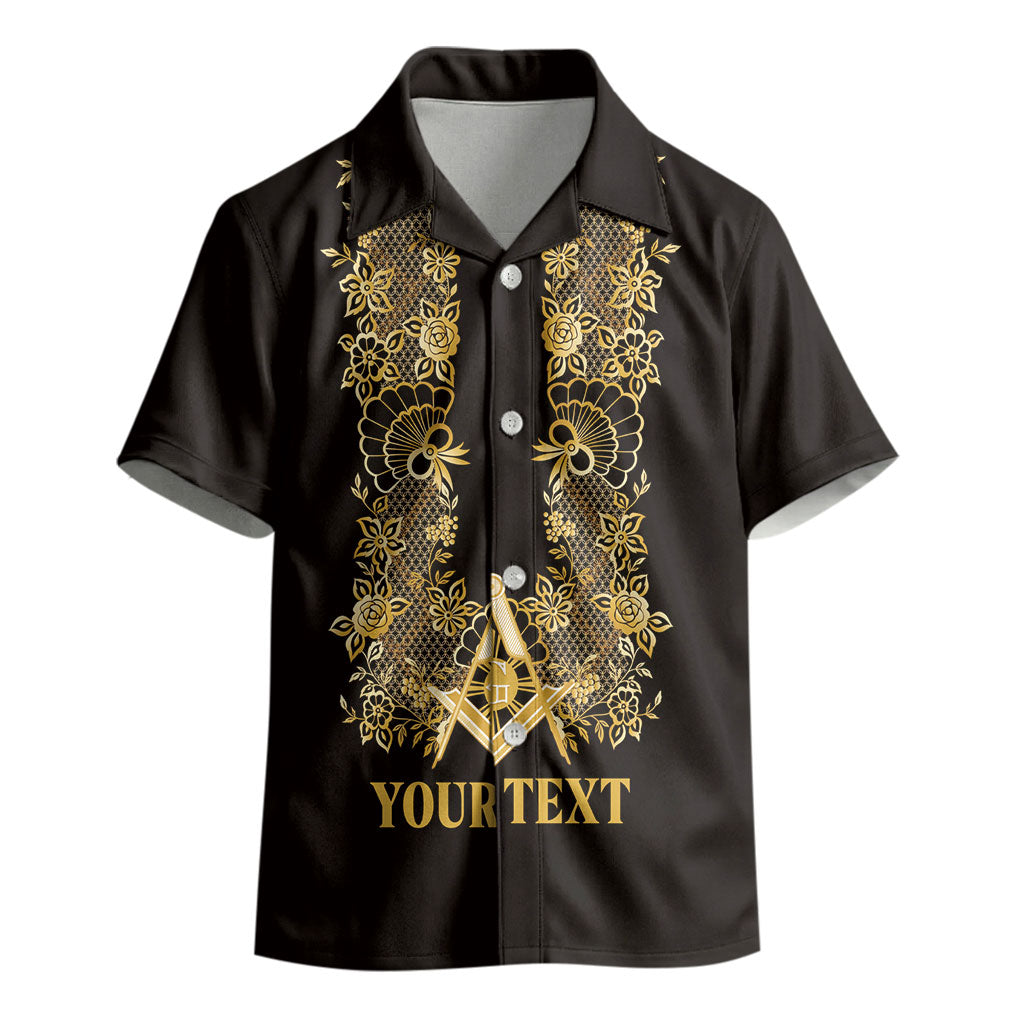 Personalised Filipino Freemasonry Kid Hawaiian Shirt Masonic Barong Tagalog Inspired Ivory White LT14 - Polynesian Pride