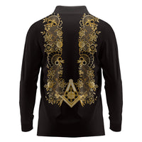 Personalised Filipino Freemasonry Long Sleeve Polo Shirt Masonic Barong Tagalog Inspired Ivory White LT14 - Polynesian Pride