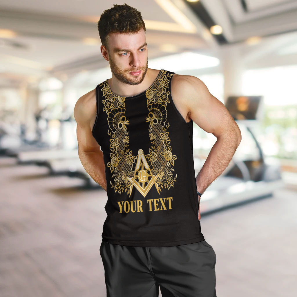 Personalised Filipino Freemasonry Men Tank Top Masonic Barong Tagalog Inspired Ivory White LT14 Ivory White - Polynesian Pride