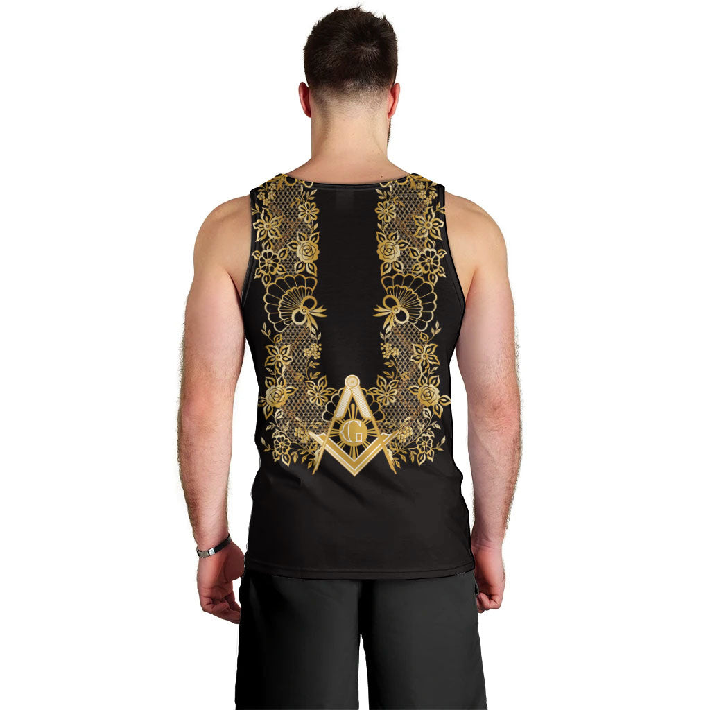 Personalised Filipino Freemasonry Men Tank Top Masonic Barong Tagalog Inspired Ivory White LT14 - Polynesian Pride