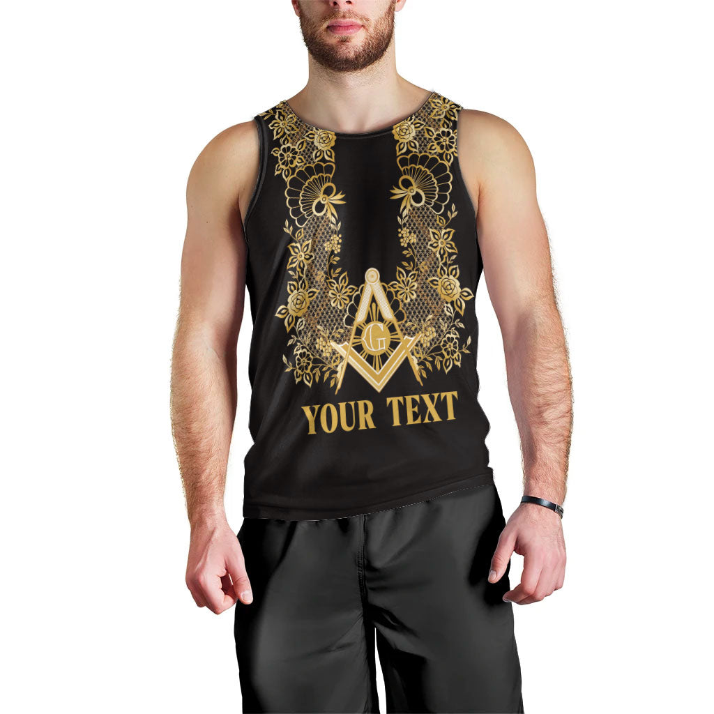 Personalised Filipino Freemasonry Men Tank Top Masonic Barong Tagalog Inspired Ivory White LT14 - Polynesian Pride