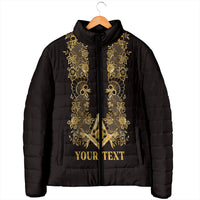Personalised Filipino Freemasonry Padded Jacket Masonic Barong Tagalog Inspired Ivory White LT14 - Polynesian Pride