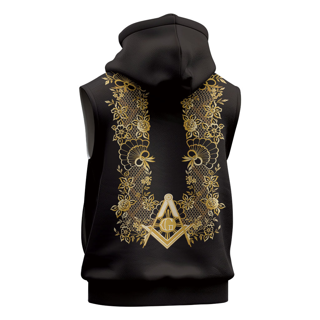 Personalised Filipino Freemasonry Sleeveless Zip Hoodie Masonic Barong Tagalog Inspired Ivory White LT14 - Polynesian Pride