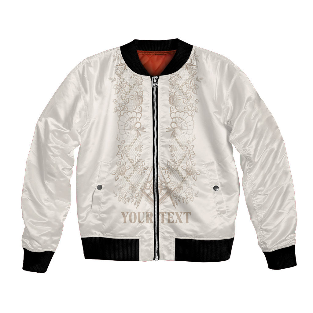Personalised Filipino Freemasonry Bomber Jacket Masonic Barong Tagalog Inspired Black LT14 Unisex Black - Polynesian Pride