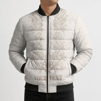 Personalised Filipino Freemasonry Bomber Puffer Jacket Masonic Barong Tagalog Inspired Black LT14 - Polynesian Pride