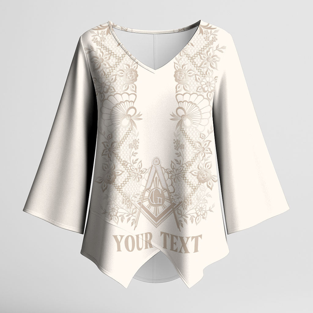 Personalised Filipino Freemasonry Kimono Sleeve Blouse Masonic Barong Tagalog Inspired Black LT14 Female Black - Polynesian Pride