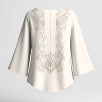 Personalised Filipino Freemasonry Kimono Sleeve Blouse Masonic Barong Tagalog Inspired Black LT14 - Polynesian Pride