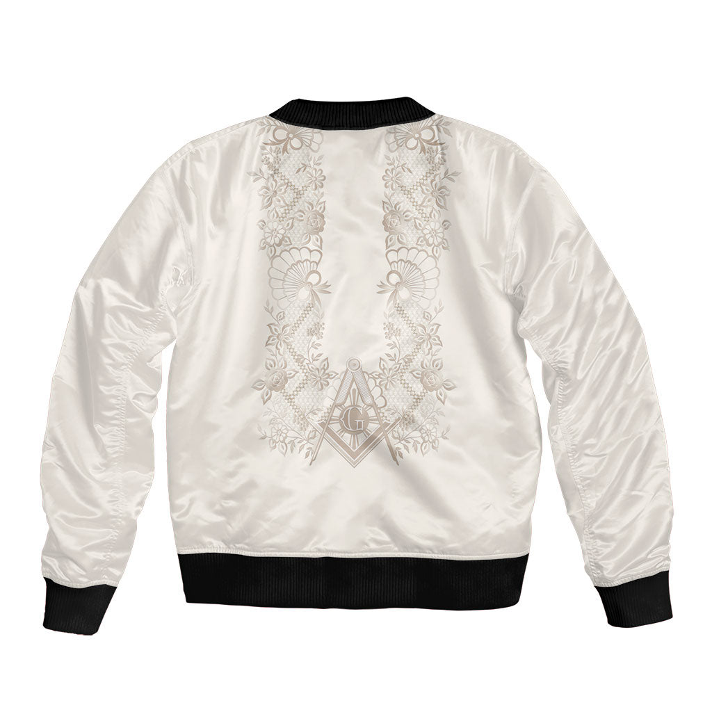 Personalised Filipino Freemasonry Sleeve Zip Bomber Jacket Masonic Barong Tagalog Inspired Black LT14 - Polynesian Pride
