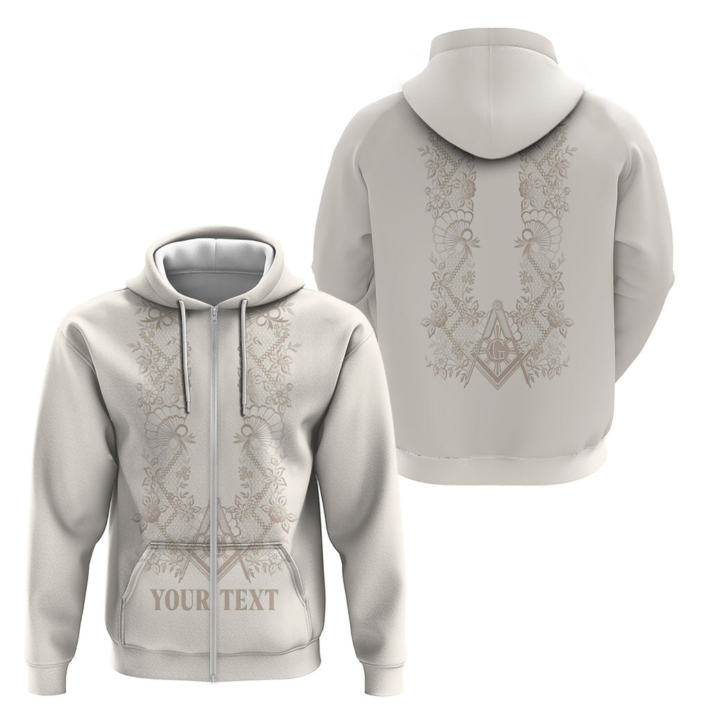 Personalised Filipino Freemasonry Zip Hoodie Masonic Barong Tagalog Inspired Black LT14 - Polynesian Pride