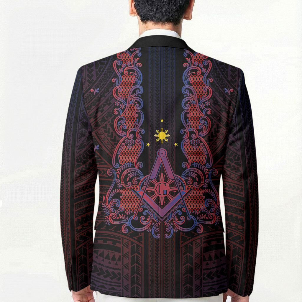 Personalised Philippines Barong Tagalog Freemasonry Blazer Filipino Masonic Polynesian Pattern LT14 - Polynesian Pride