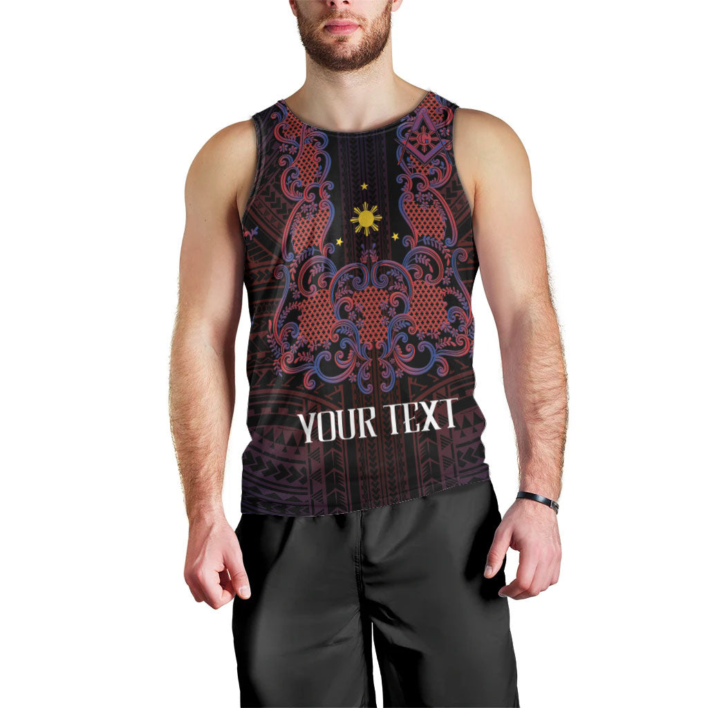 Personalised Philippines Barong Tagalog Freemasonry Men Tank Top Filipino Masonic Polynesian Pattern LT14 - Polynesian Pride