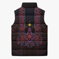 Personalised Philippines Barong Tagalog Freemasonry Sleeveless Puffer Jacket Filipino Masonic Polynesian Pattern LT14 - Polynesian Pride