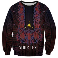 Personalised Philippines Barong Tagalog Freemasonry Sweatshirt Filipino Masonic Polynesian Pattern LT14 Unisex Black - Polynesian Pride