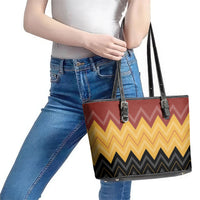 Kaokao Maori Tukutuku Inspired New Zealand Leather Tote Bag LT14 - Polynesian Pride