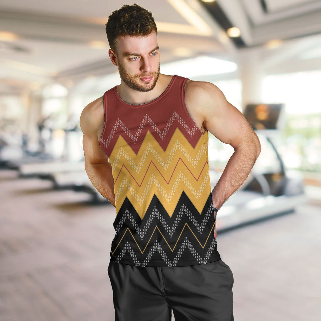 Kaokao Maori Tukutuku Inspired New Zealand Men Tank Top LT14 Multicolor - Polynesian Pride
