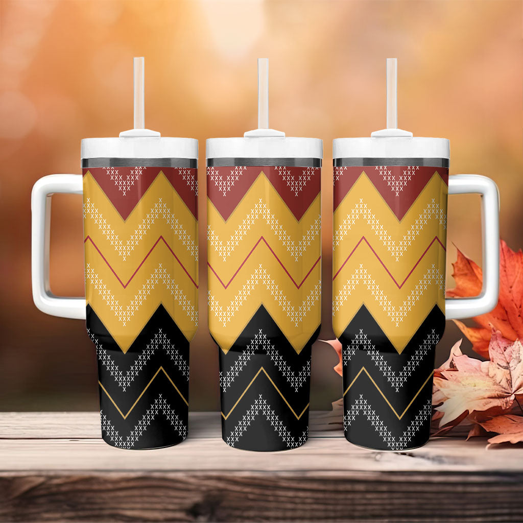 Kaokao Maori Tukutuku Inspired New Zealand Tumbler With Handle LT14 - Polynesian Pride