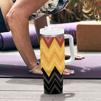 Kaokao Maori Tukutuku Inspired New Zealand Tumbler With Handle LT14 - Polynesian Pride
