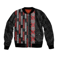 Roimata Toroa Maori Taniko Inspired New Zealand Bomber Jacket