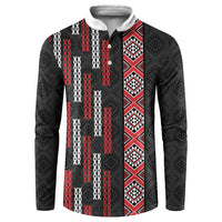 Roimata Toroa Maori Taniko Inspired New Zealand Button Sweatshirt