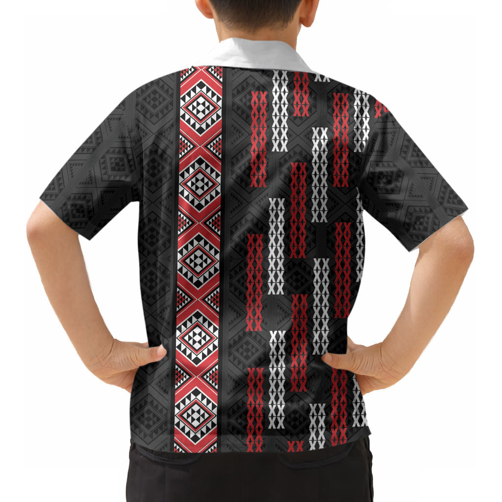 Roimata Toroa Maori Taniko Inspired New Zealand Kid Hawaiian Shirt LT14 - Polynesian Pride