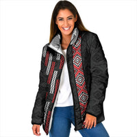 Roimata Toroa Maori Taniko Inspired New Zealand Padded Jacket