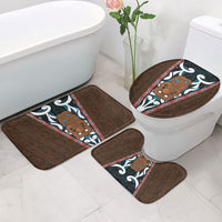 New Zealand Whakairo Bathroom Set Tiki Maori Carving Taniko Motifs LT14 - Polynesian Pride