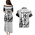 Custom Fiji Tapa Rugby Couples Matching Puletasi Dress and Hawaiian Shirt Flying Fijian 2023 World Cup With Dabbing Ball LT14 - Polynesian Pride
