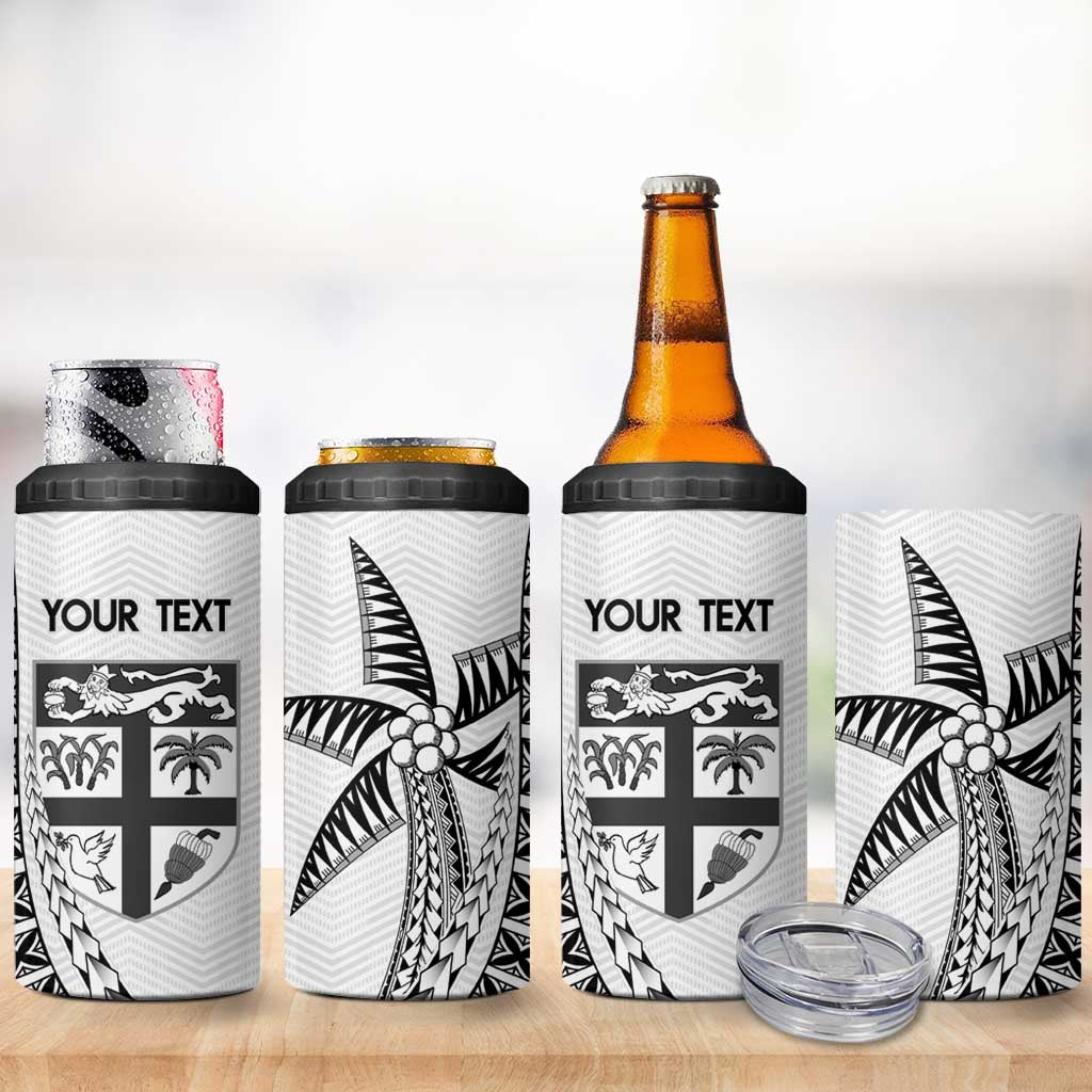 Custom Fiji Rugby 4 in 1 Can Cooler Tumbler Go Champions Fijian Tapa Cloth LT14 - Polynesian Pride