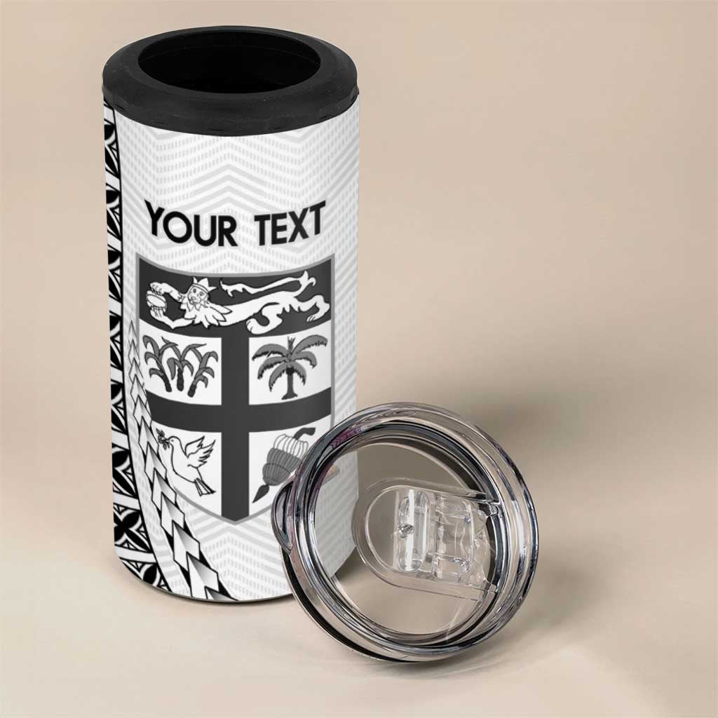 Custom Fiji Rugby 4 in 1 Can Cooler Tumbler Go Champions Fijian Tapa Cloth LT14 - Polynesian Pride