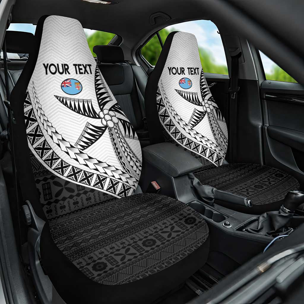 Custom Fiji Rugby Car Seat Cover Go Champions Fijian Tapa Cloth LT14 One Size White - Polynesian Pride
