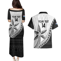 Custom Fiji Rugby Couples Matching Puletasi and Hawaiian Shirt Go Champions Fijian Tapa Cloth LT14 - Polynesian Pride