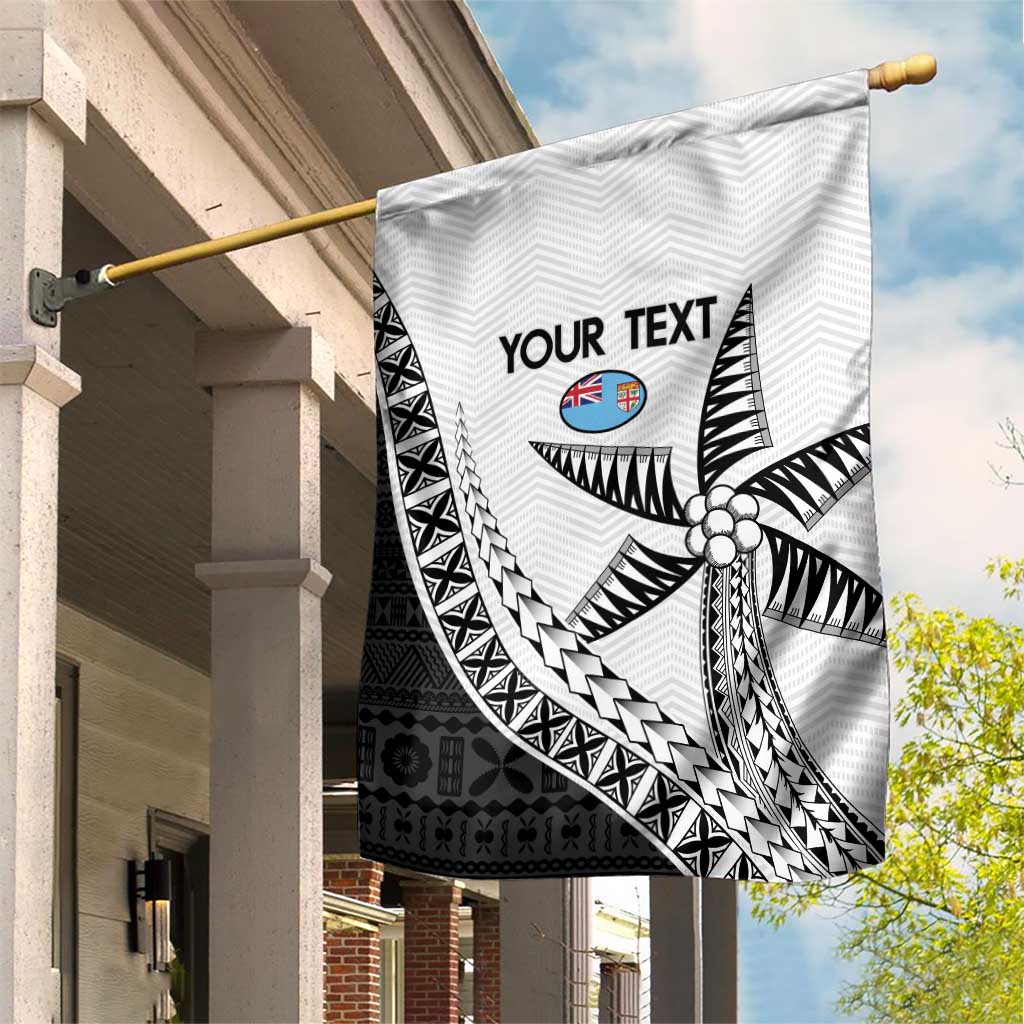 Custom Fiji Rugby Garden Flag Go Champions Fijian Tapa Cloth LT14 House Flag White - Polynesian Pride