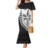 Custom Fiji Rugby Mermaid Dress Go Champions Fijian Tapa Cloth LT14 Women White - Polynesian Pride