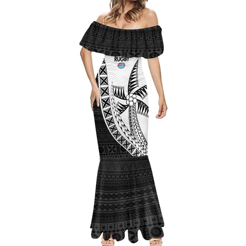 Custom Fiji Rugby Mermaid Dress Go Champions Fijian Tapa Cloth LT14 - Polynesian Pride