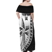 Custom Fiji Rugby Off Shoulder Maxi Dress Go Champions Fijian Tapa Cloth LT14 - Polynesian Pride