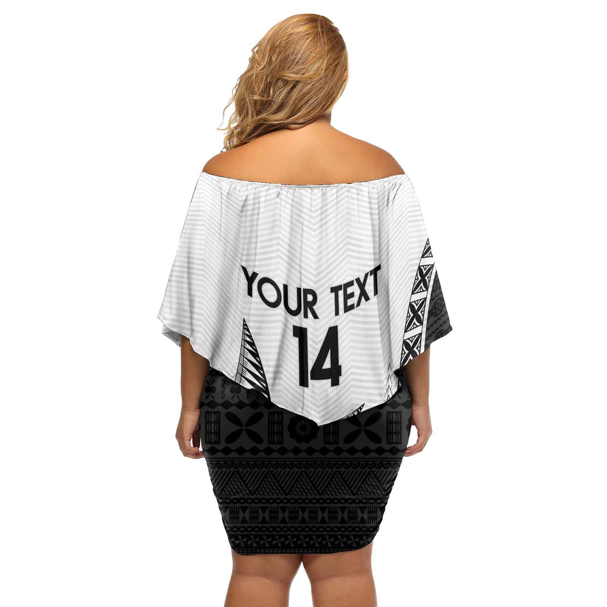 Custom Fiji Rugby Off Shoulder Short Dress Go Champions Fijian Tapa Cloth LT14 - Polynesian Pride