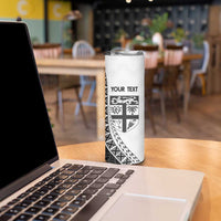 Custom Fiji Rugby Skinny Tumbler Go Champions Fijian Tapa Cloth LT14 - Polynesian Pride