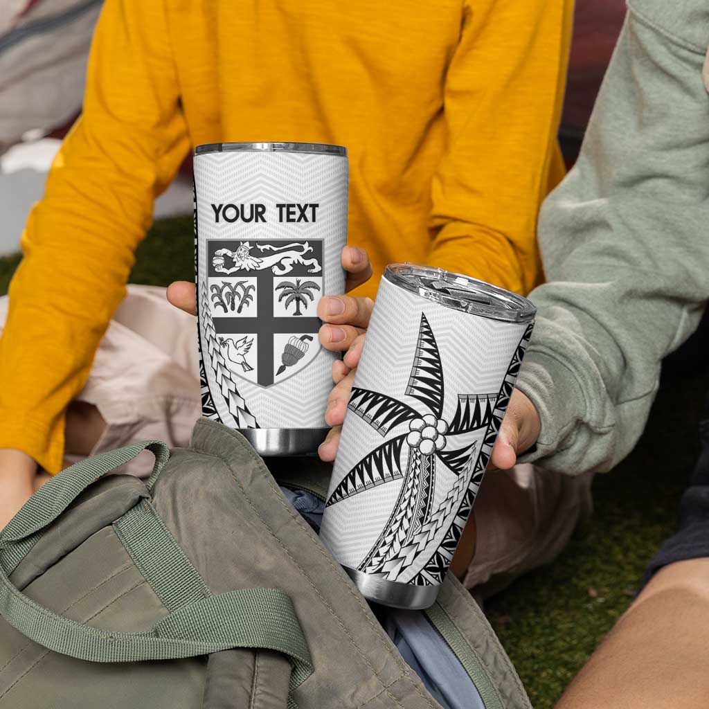 Custom Fiji Rugby Tumbler Cup Go Champions Fijian Tapa Cloth LT14 - Polynesian Pride