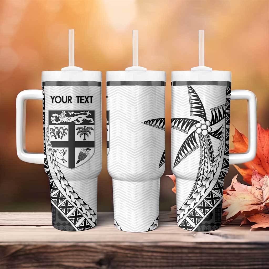 Custom Fiji Rugby Tumbler With Handle Go Champions Fijian Tapa Cloth LT14 - Polynesian Pride