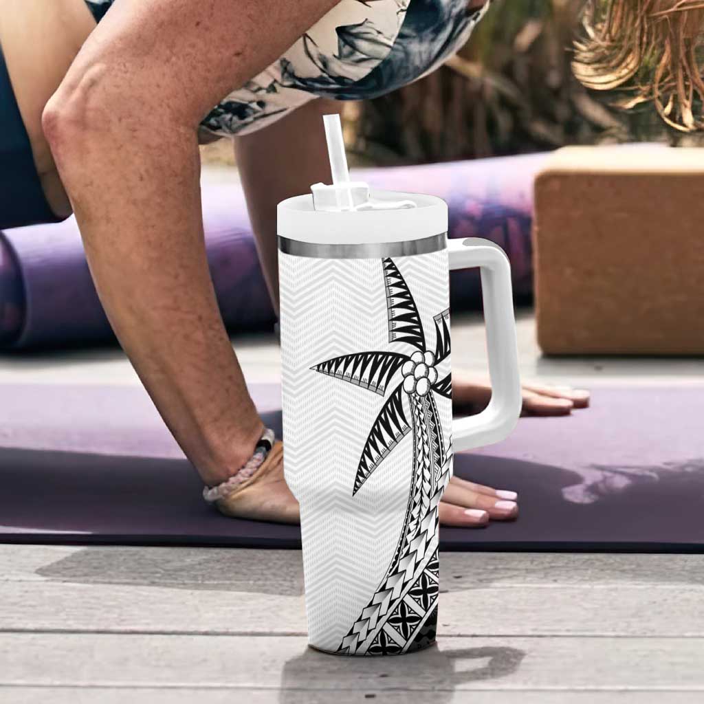 Custom Fiji Rugby Tumbler With Handle Go Champions Fijian Tapa Cloth LT14 - Polynesian Pride