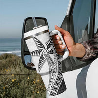 Custom Fiji Rugby Tumbler With Handle Go Champions Fijian Tapa Cloth LT14 - Polynesian Pride